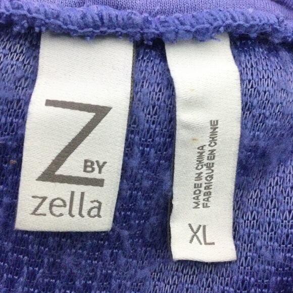 Z By Zella Sheila Sherpa Fleece Hooded Crop Lavender Pullover Athleisure Top XL - Picture 6 of 10